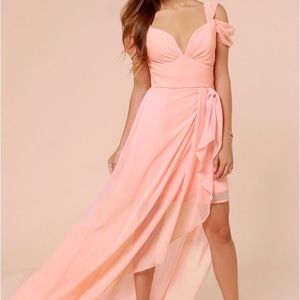 Lulu's Peach Maxi Dress