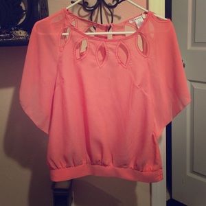 Pink Cut-Out Top