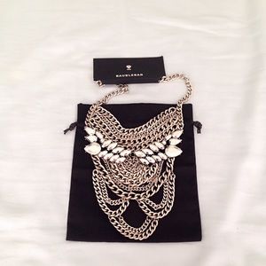 Baublebar Silver Chain Bib Necklace
