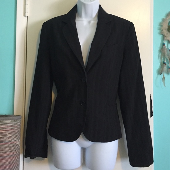 Black on Black Pinstriped Blazer