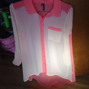 Pink silk shirt