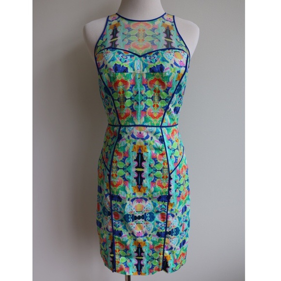SOLD Milly bodycon kaleidoscope print dress