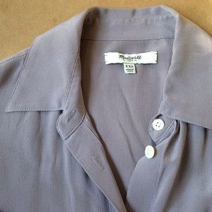Madewell Silk Courier Shirt xxs