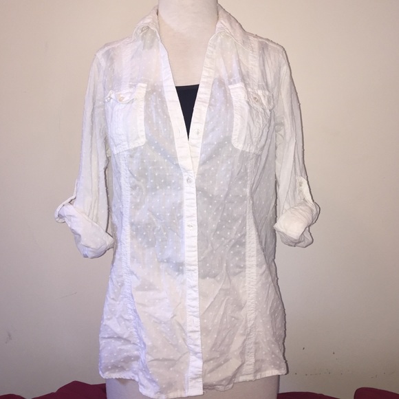 White Button Down Top