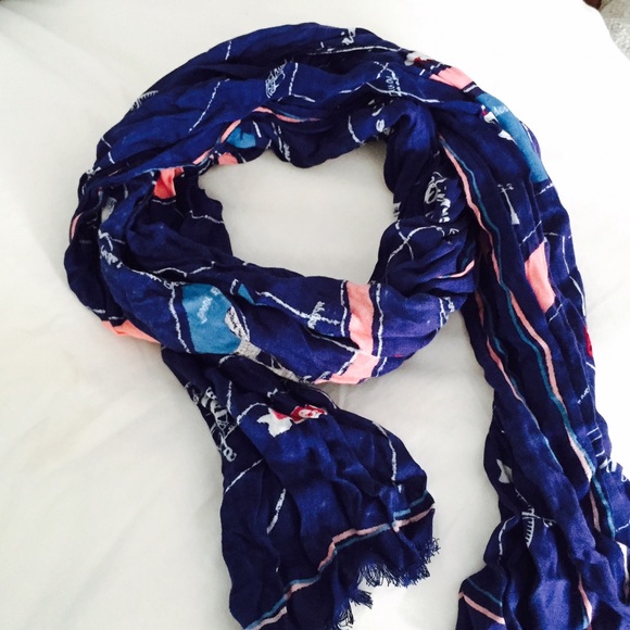 Paris landmarks scarf