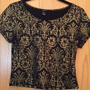 Fancy black crop top.