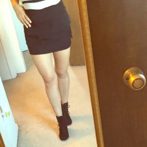 Bebe layered detail skirt