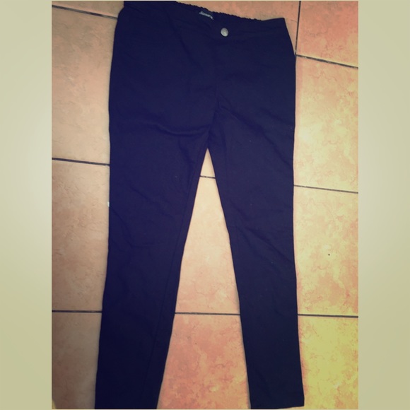 Black denim pants