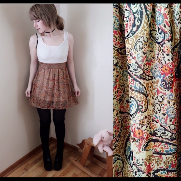 floral paisley flare dress