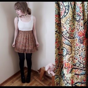 floral paisley flare dress