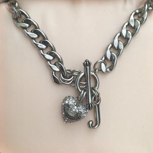 Juicy Couture classic silver charm necklace