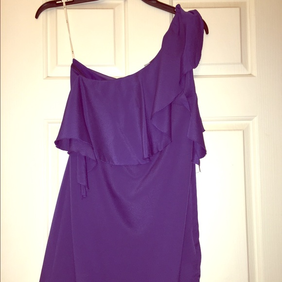 Short purple dress!