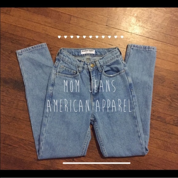 American apparel high waisted jeans light wash