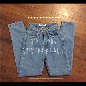 American apparel high waisted jeans light wash