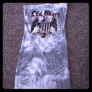 Stunning strapless bling sweater shirt/dress