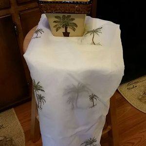 Palm Tree Shower Curtain and Planter