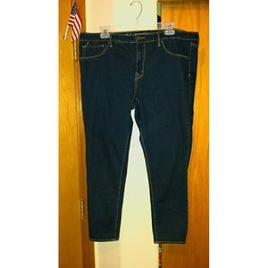 Denim legging capris