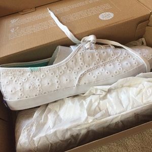Keds White Lace Crochet Lace-up
