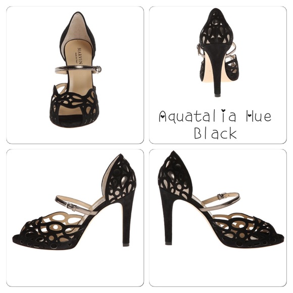 Aquatalia Hue Black Suede Cutout Heel - Picture 2 of 3