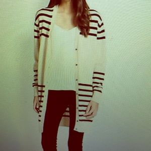 Haute Hippie Striped Merino Wool Cardigan