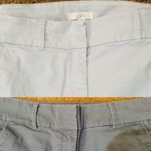 Loft - BUNDLE - 2 Chino, Crop pants, gray, san