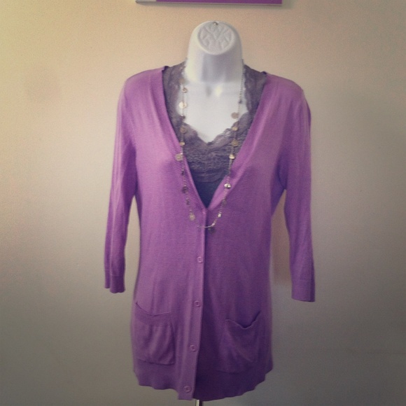 New York and Co. Purple cardigan