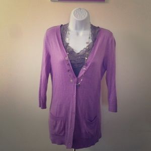 New York and Co. Purple cardigan