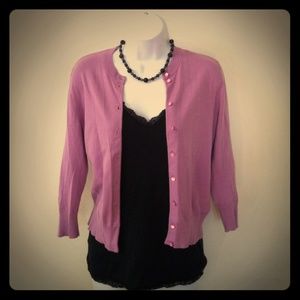 J Crew purple cardigan