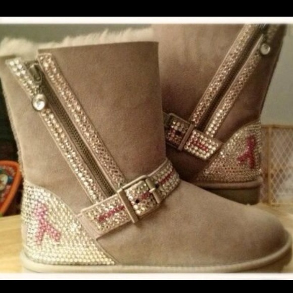 UGG Shoes - UGG limited edition breast cancer boots, BLING!!!