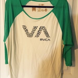 RVCA , baseball t-shirt .Size medium. Lightly worn