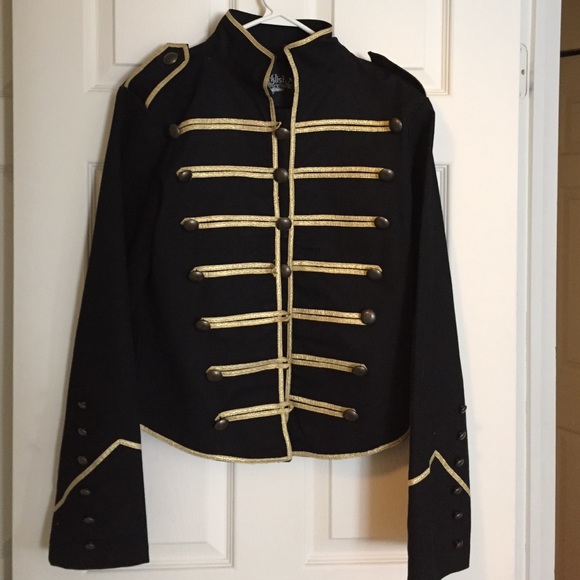Black/Gold Military Jacket