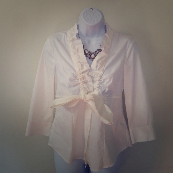 White House Black Market white blouse