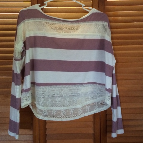 KIRRA STRIPED LONG SLEEVE TOP