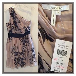New Max & Cleo black and beige designer dress.