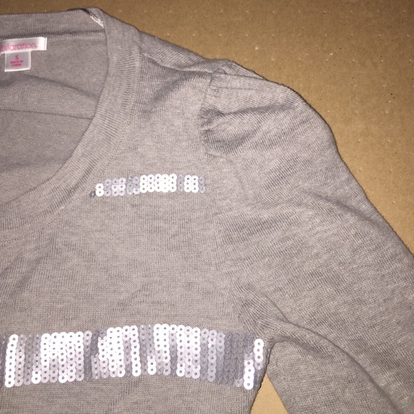 Gray, sequin striped cardigan! ✨ - Picture 3 of 3