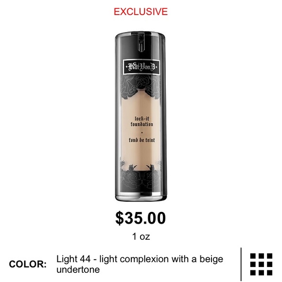 Kat Von D's lock-it tattoo foundation