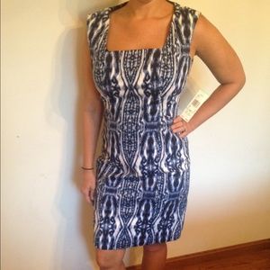 Blue and white Anne Klein dress