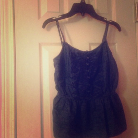 Denim blue tank top shirt