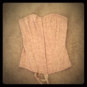 Nude Embroider With Sequin Corset