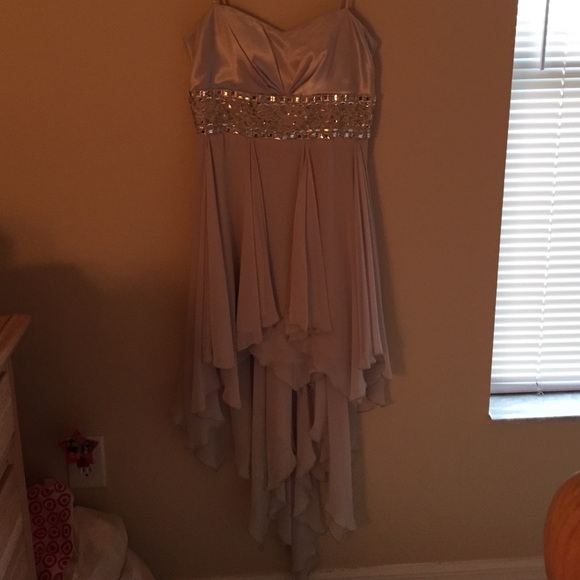 Silver high-low dress - Picture 1 of 2