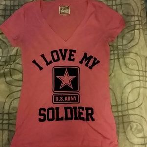 Victorias secret pink Army shirt