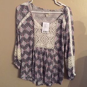 Anthropologie Crochet top XS
