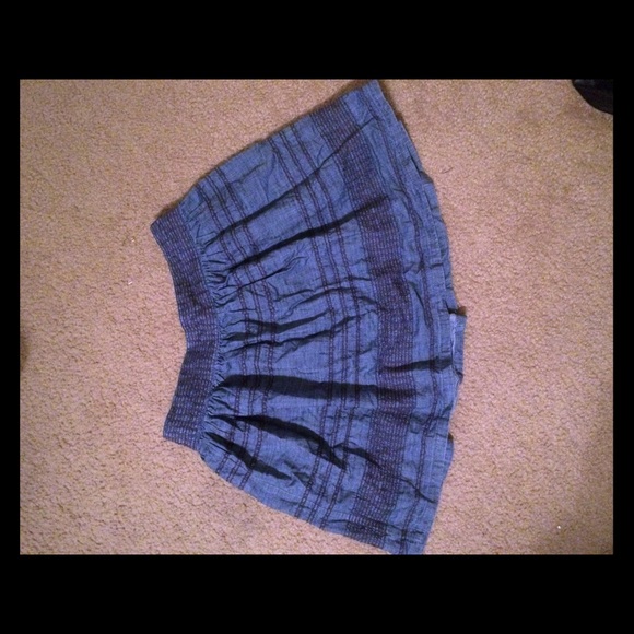 Chambray denim skirt