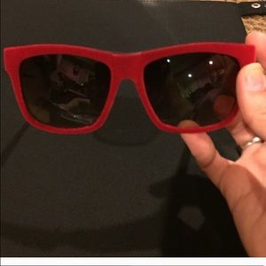 Victoria's Secret red "velvet" sunglasses