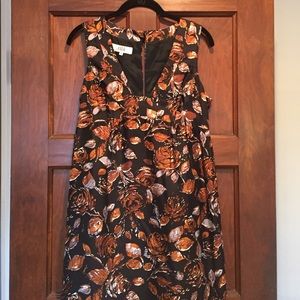 Tibi Rosewood V-Neck Dress