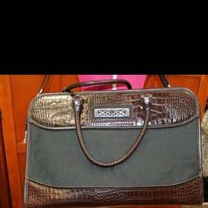 Brighton Black Brown shoulder luggage Carry On