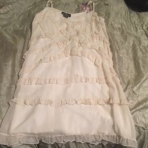 White, Ruffled dress