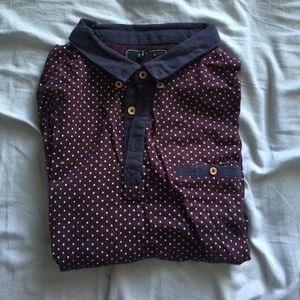Men's polkadot polo shirt