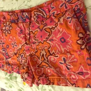 Orange bold pattern loft shorts
