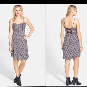 Volcom Black rose print dress